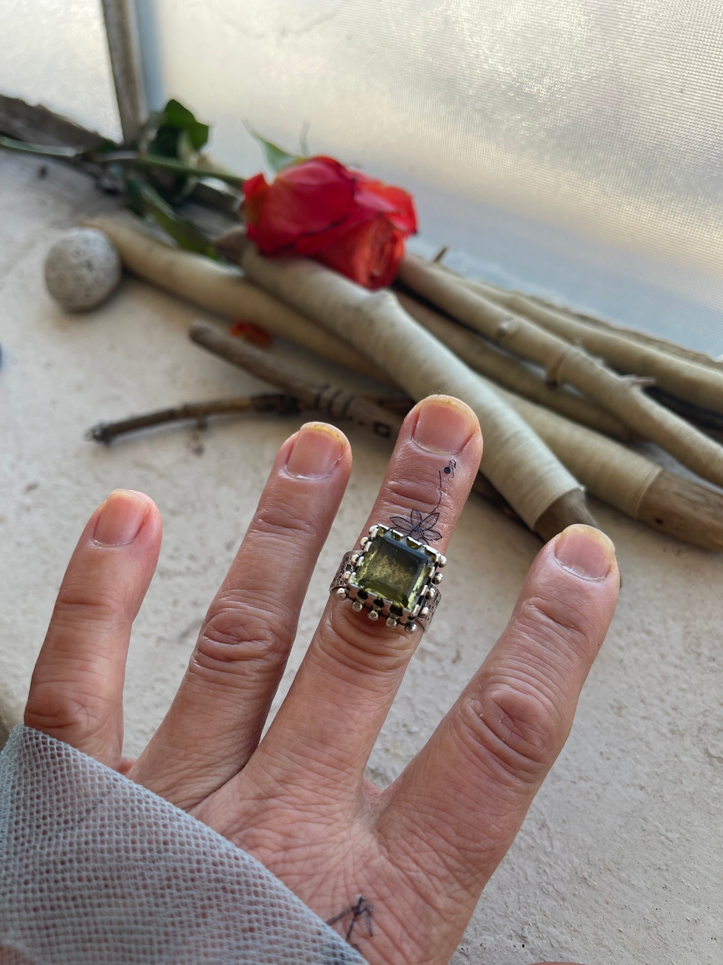 Ring 255 - Lemon Quartz Sterling Silver Ring