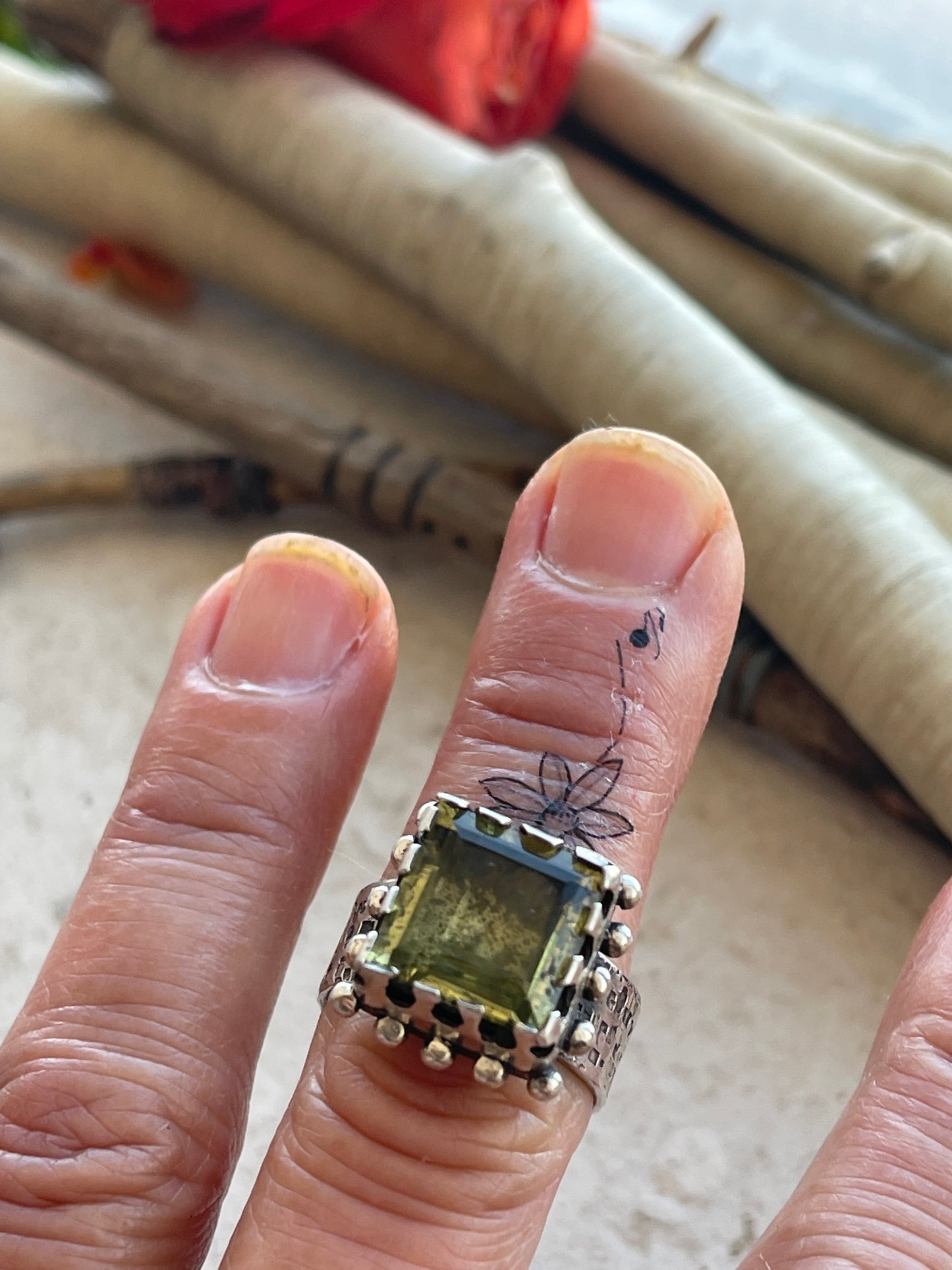 Ring 255 - Lemon Quartz Sterling Silver Ring