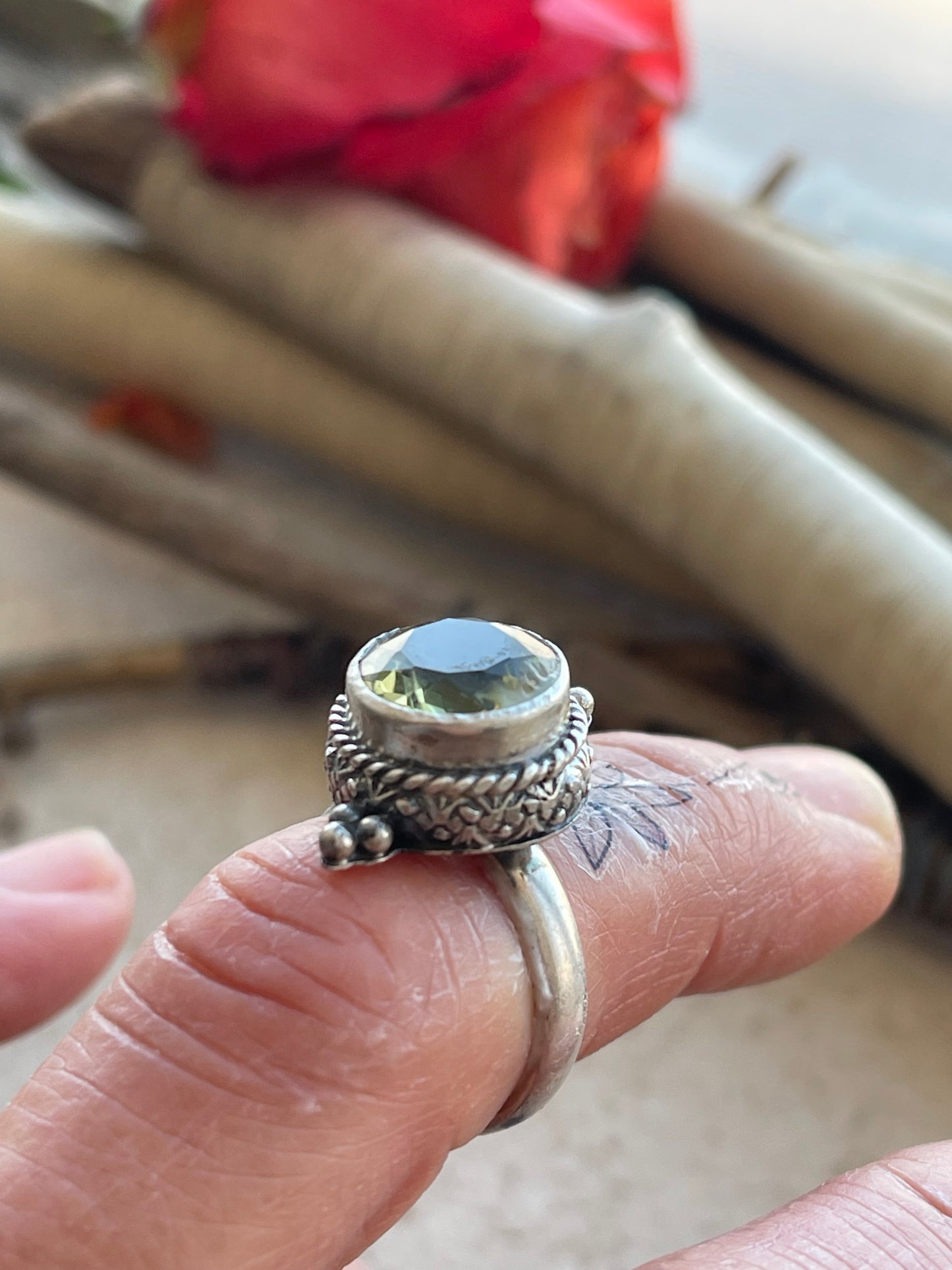 Ring 262 - Lemon Quartz Sterling Silver Ring
