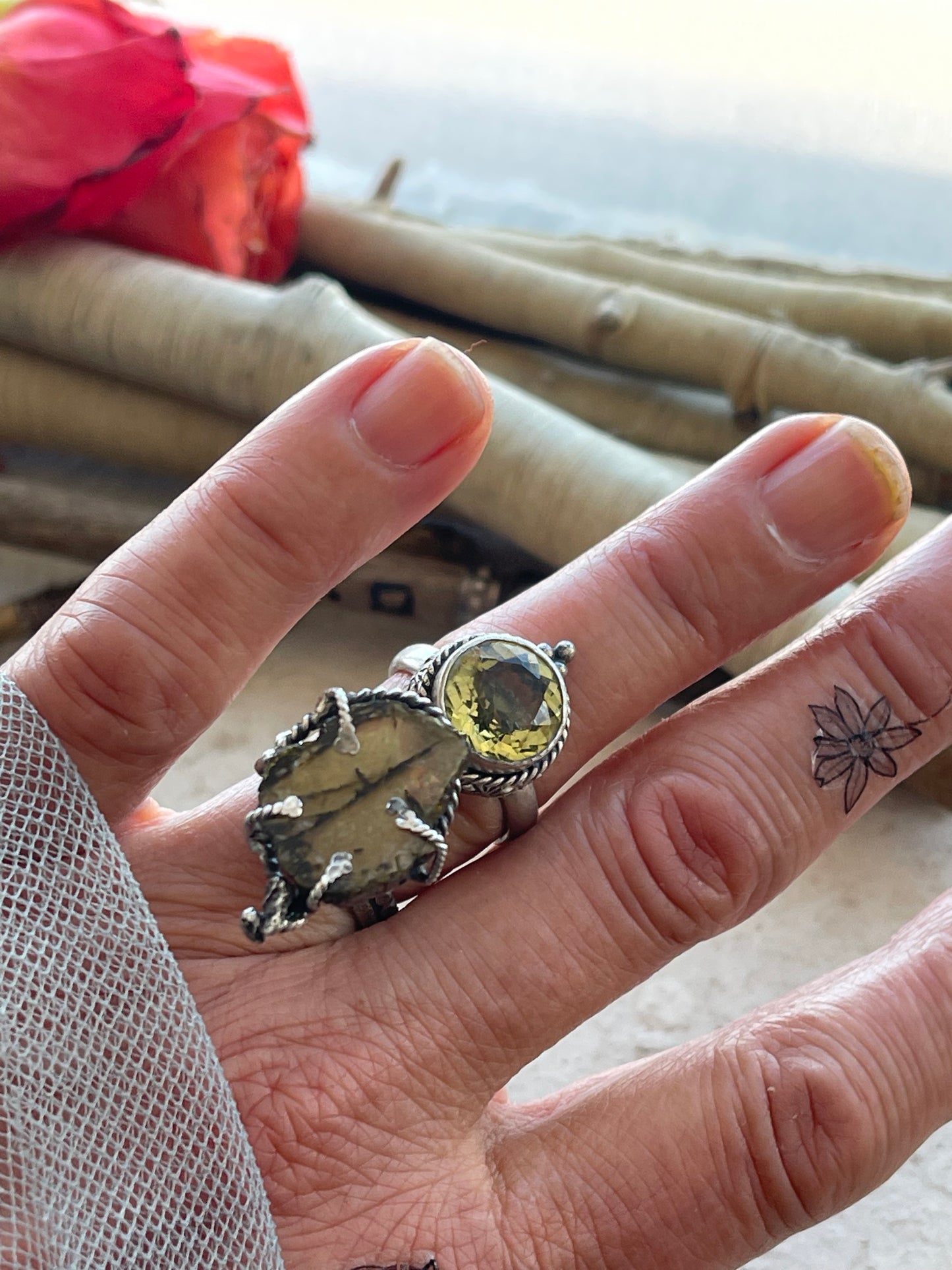 Ring 262 - Lemon Quartz Sterling Silver Ring