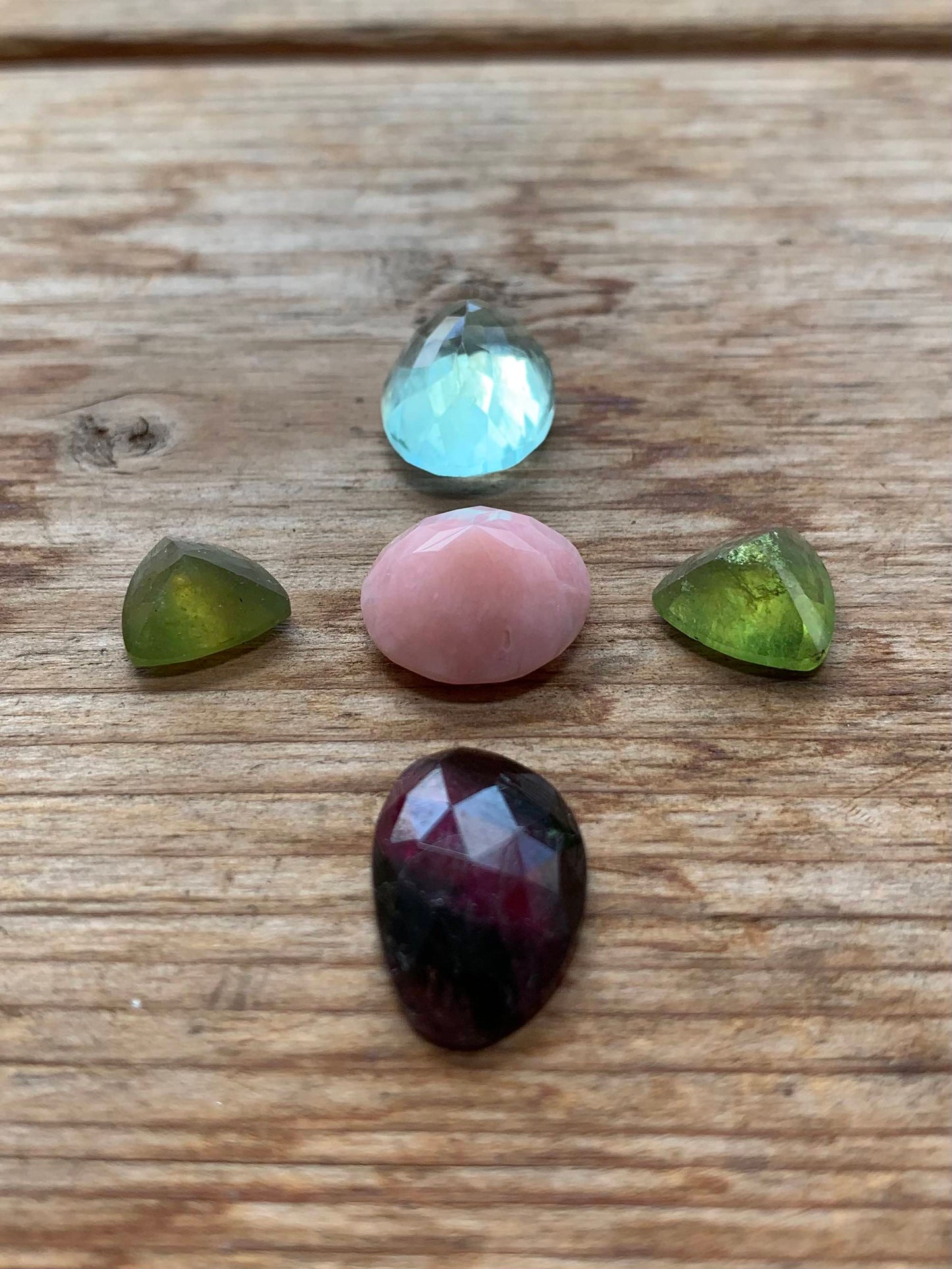 Gemstone Collection 332 - Pink Opal, Rainbow Tourmaline, Fluorite, Vasonite 33CT