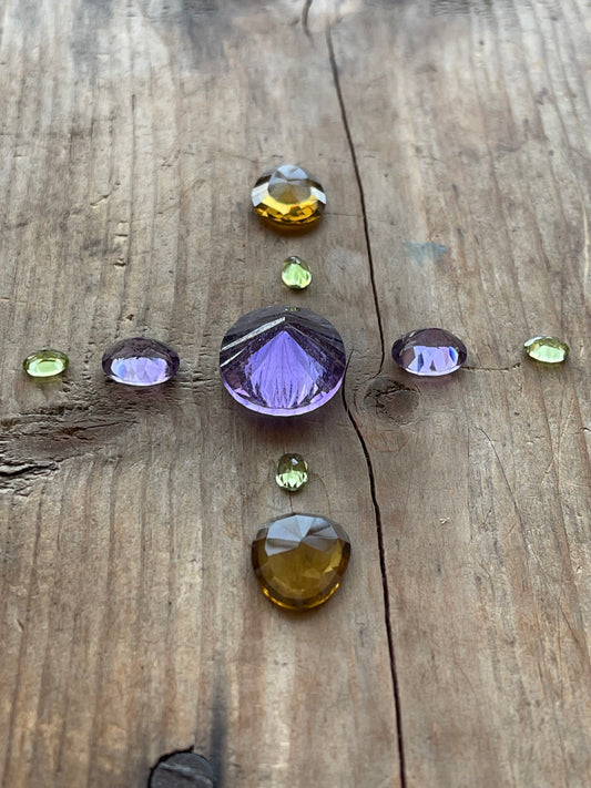 Gemstone Collection 08: Amethyst, Peridot, Honey Quartz (32CT)