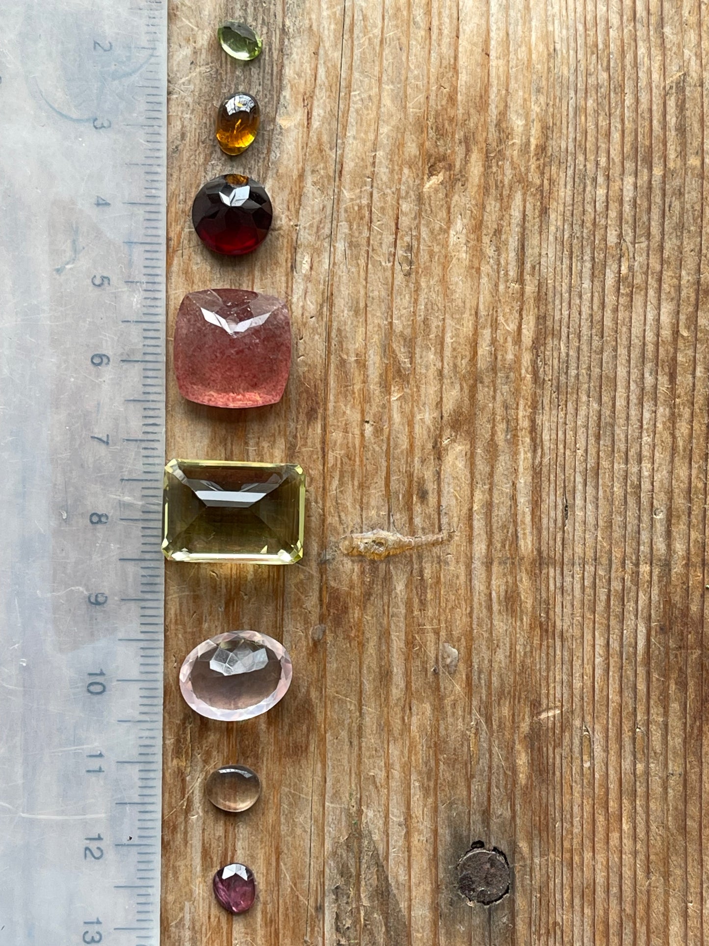 Gemstone Collection 128: Cherry Quartz, Lemon Quartz, Garnet, Rainbow Tourmaline -40CT