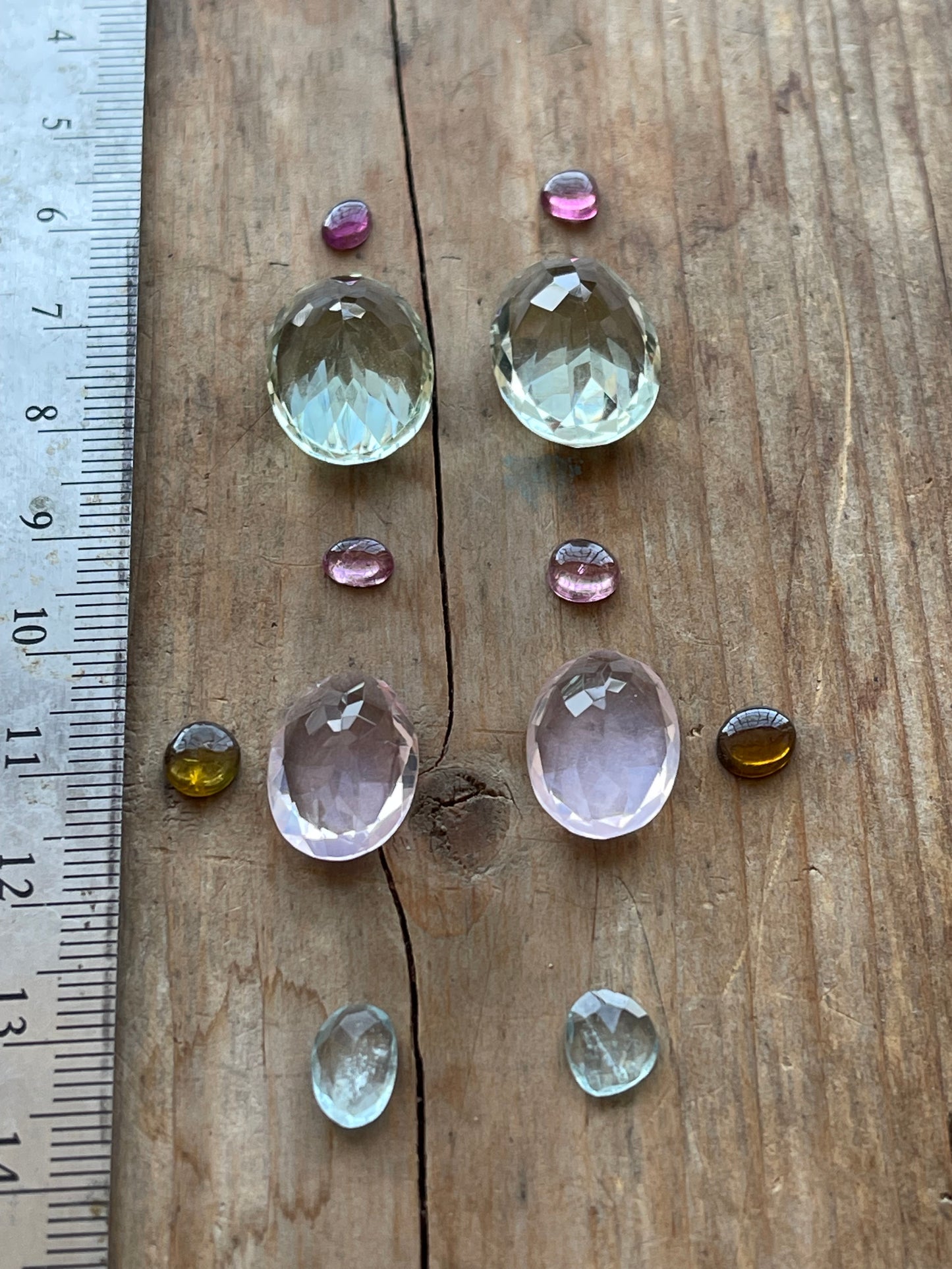 Gemstone Collection 12: Green Amethyst, Rose Quartz, Rainbow Tourmaline, Aquamarine (39CT)