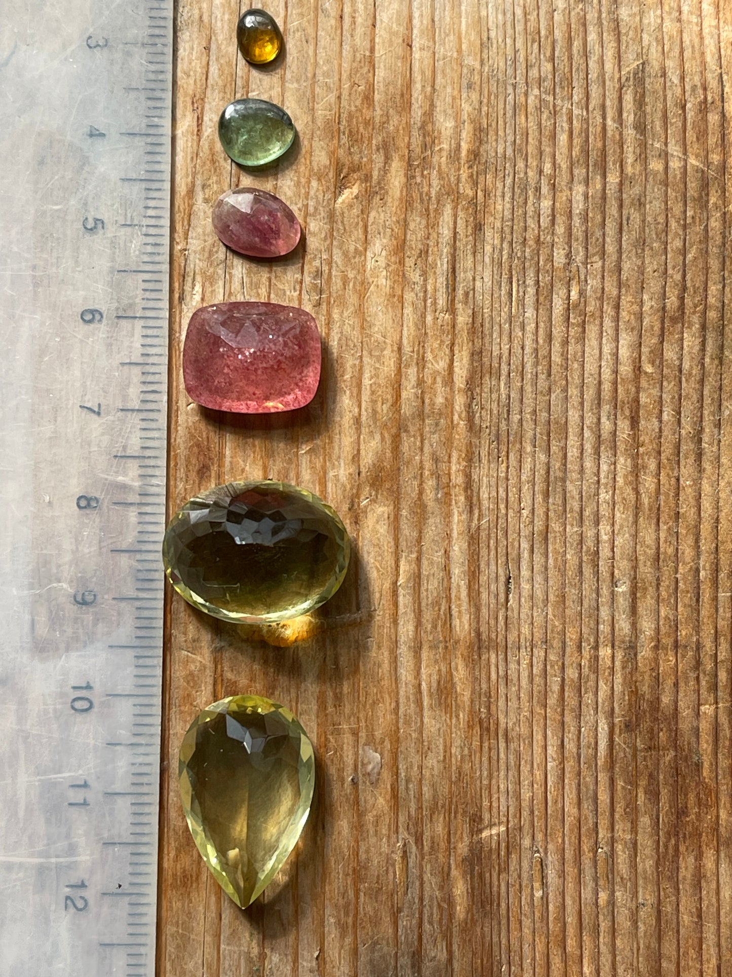 Gemstone Collection 131: Lemon Quartz, Cherry Quartz, Rainbow Tourmaline - 43CT