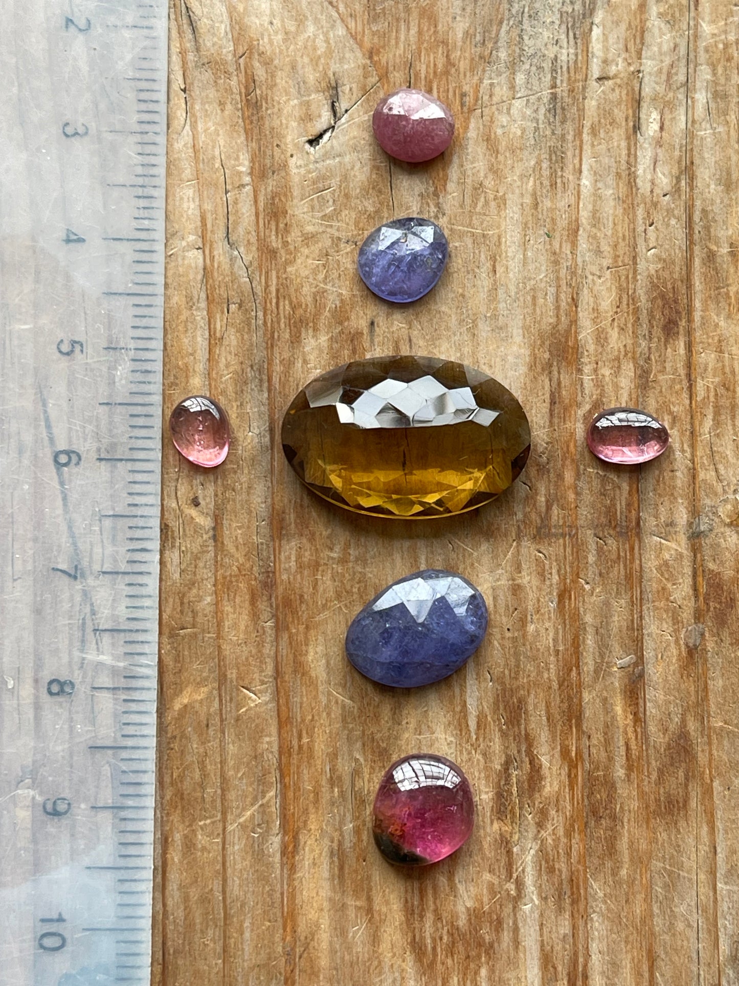 Gemstone Collection 132: Tanzanite, Honey Quartz, Rainbow Tourmaline - 23CT