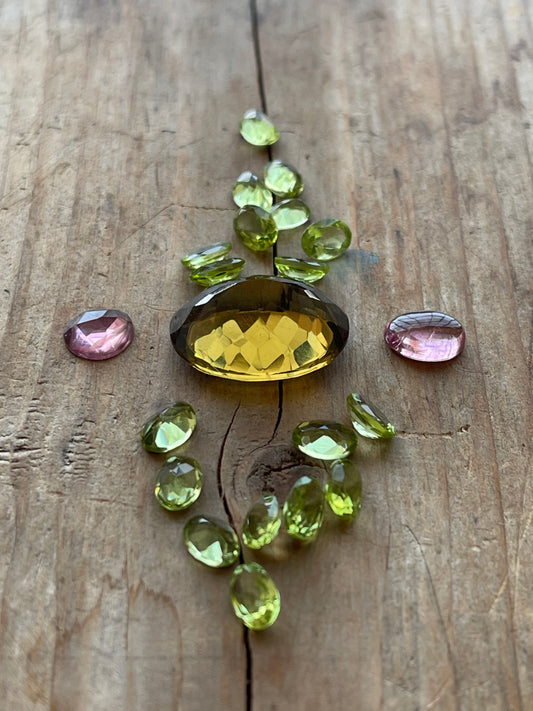 Gemstone Collection 14: Peridot, Amethyst, Rainbow Tourmaline (23CT)