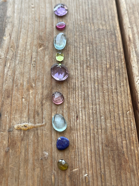 Gemstone Collection 155: Amethyst, Aquamarine, Lemon Quartz, Rainbow Tourmaline (10 CT)