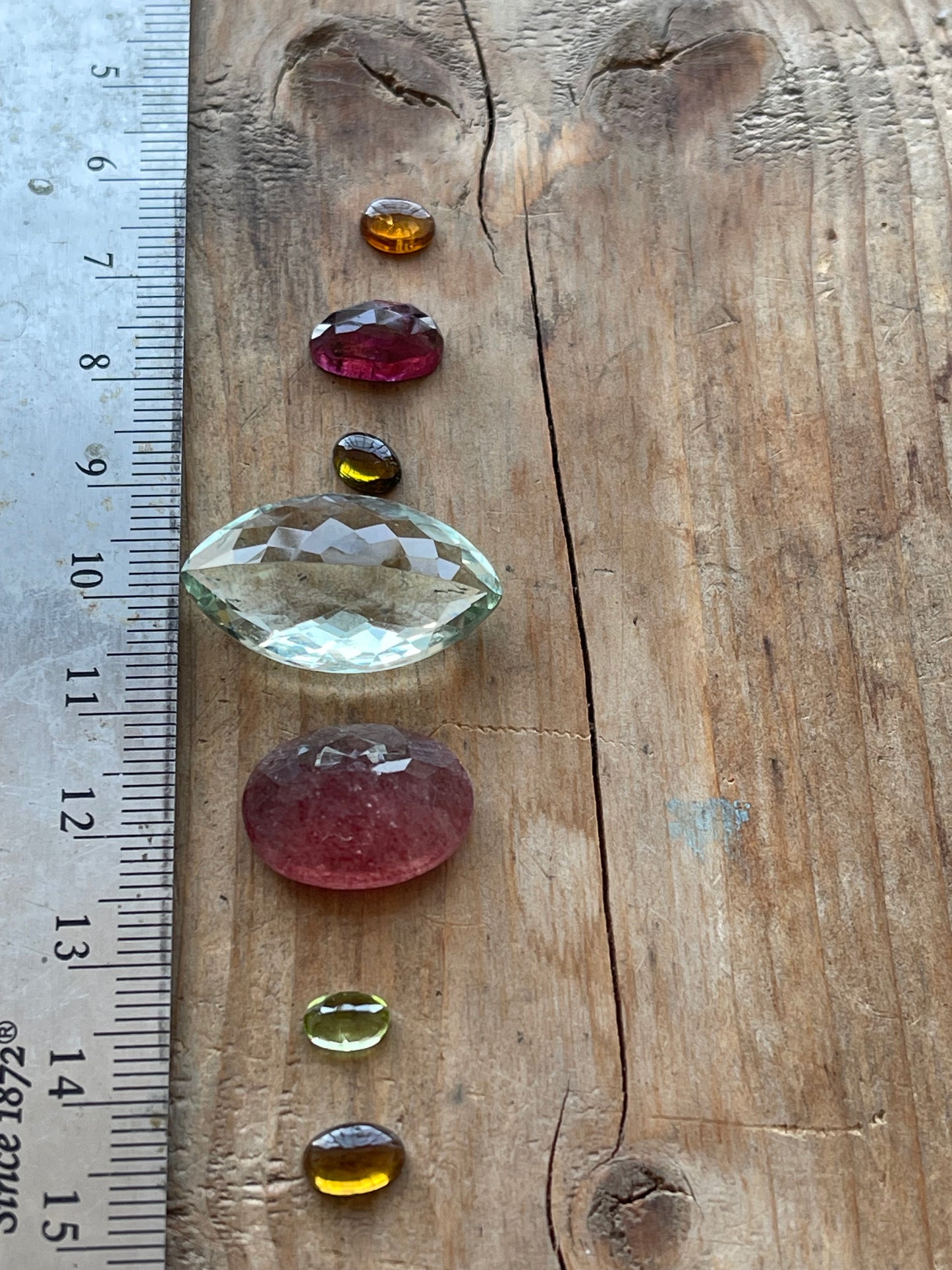 Gemstone Collection 16: Cherry Quartz, Rainbow Tourmaline, Green Amethyst (32CT)