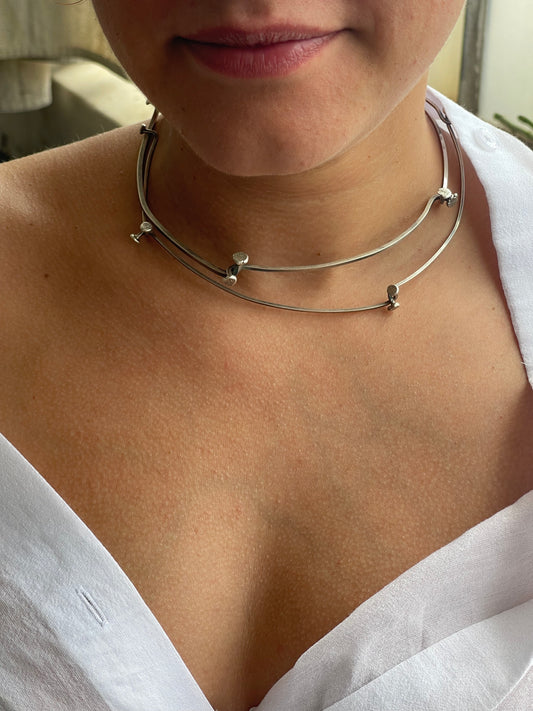 NECKLACE 17: STERLING SILVER DOUBLE CHOKER