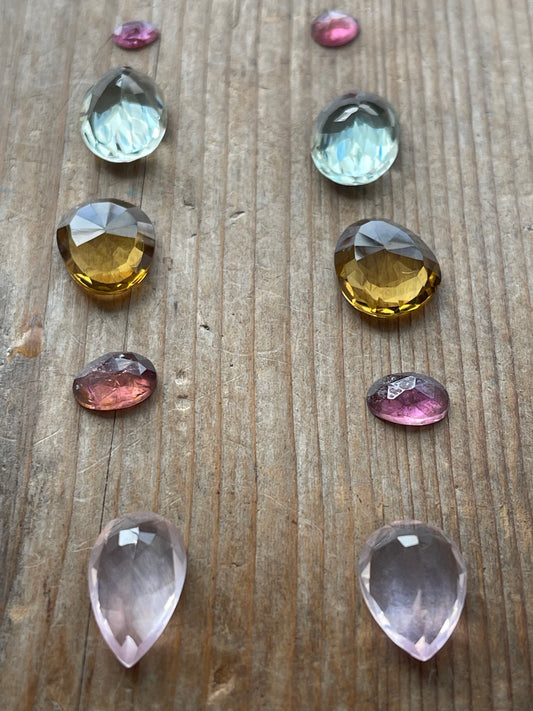 Gemstone Collection 184: Green Amethyst, Rose Quartz, Rainbow Tourmaline, Honey Quartz (29 CT)