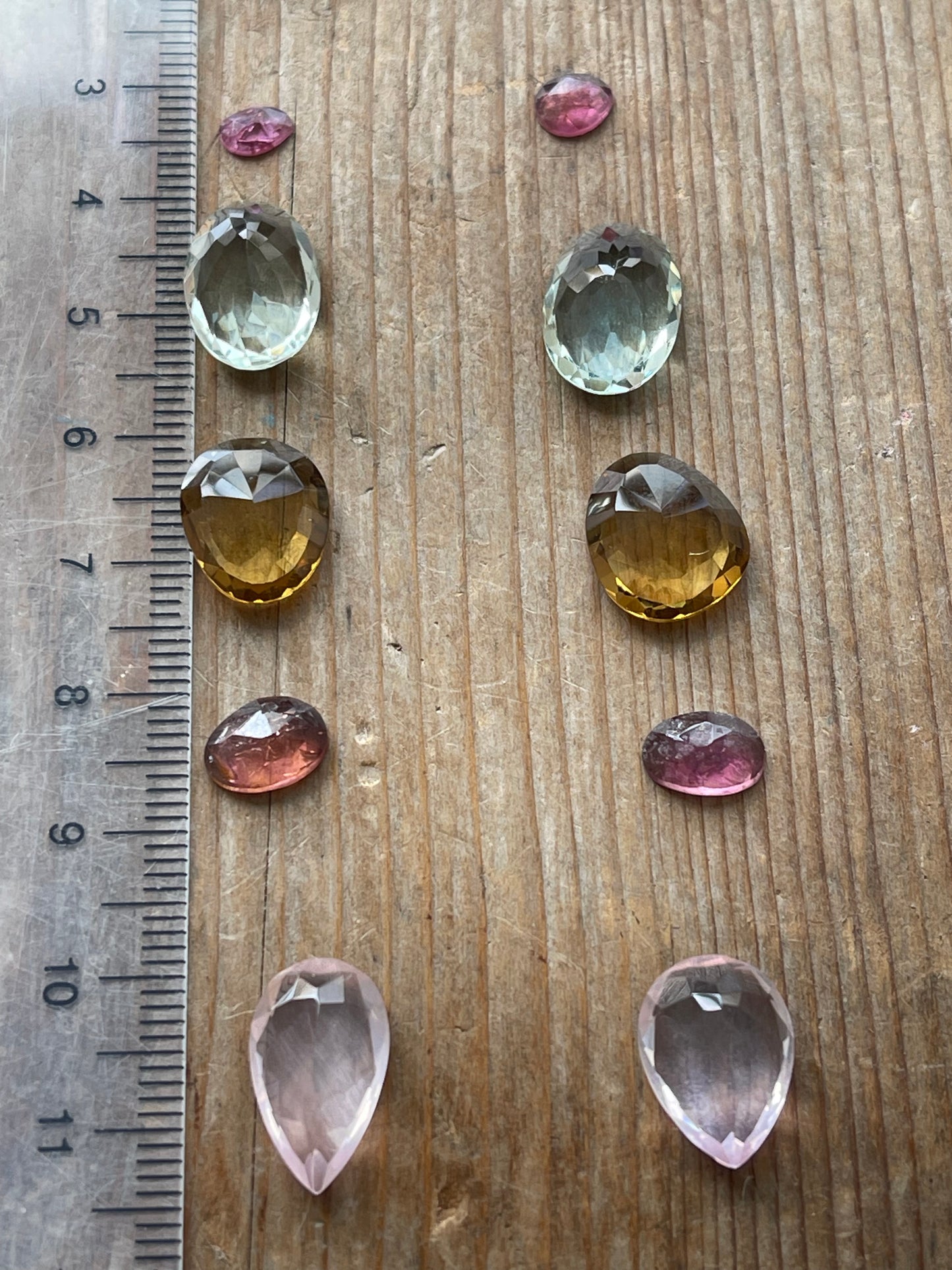 Gemstone Collection 184: Green Amethyst, Rose Quartz, Rainbow Tourmaline, Honey Quartz (29 CT)