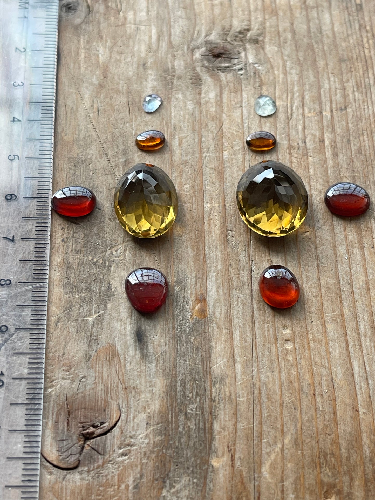 Gemstone Collection 194: Honey Quartz, Hessonite, Rainbow Tourmaline (37 CT)