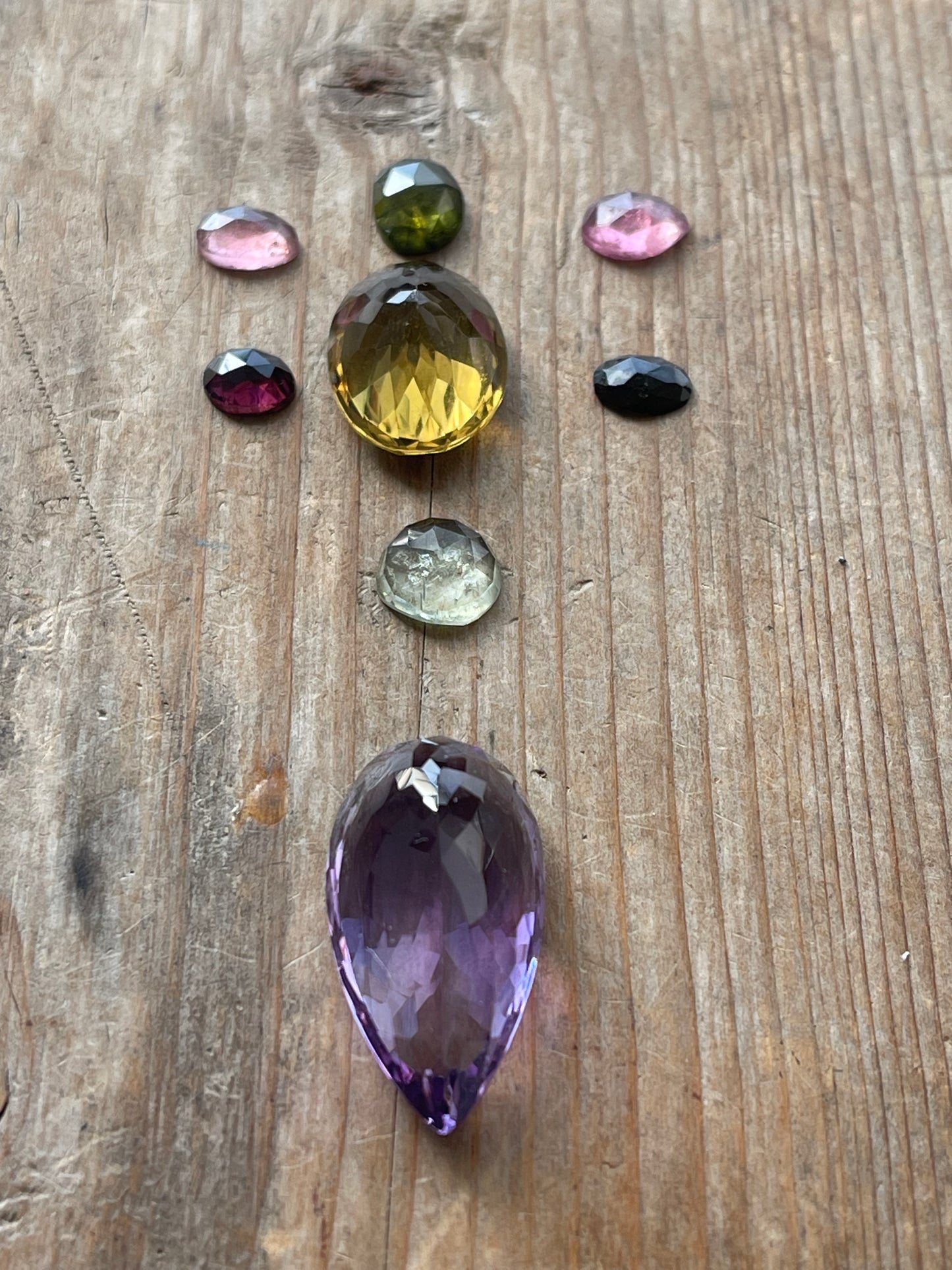 Gemstone Collection 195: Honey Quartz, Rainbow Tourmaline, Amethyst (41 CT)