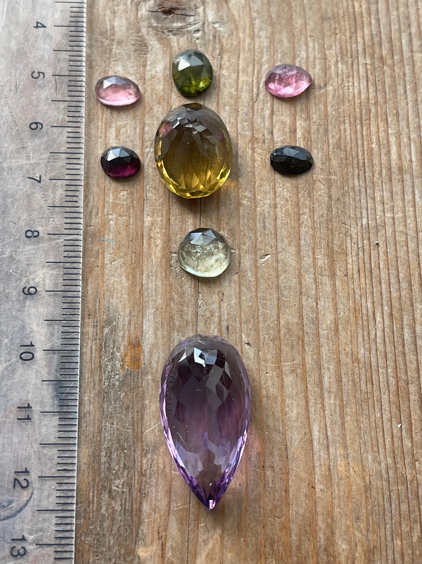 Gemstone Collection 195: Honey Quartz, Rainbow Tourmaline, Amethyst (41 CT)