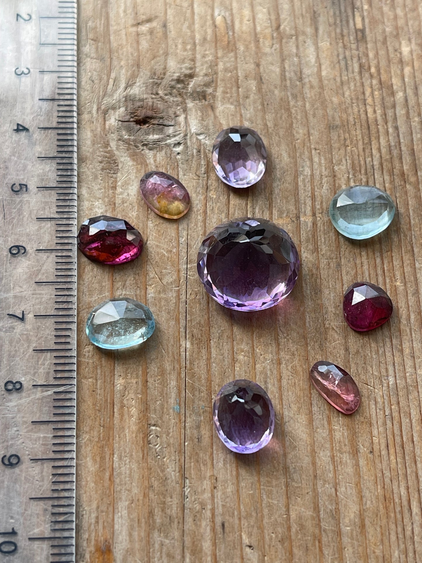 Gemstone Collection 196: Amethyst, Aquamarine, Rainbow Tourmaline (22 CT)