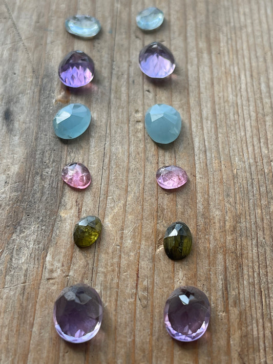 Gemstone Collection 198: Aquamarine, Milky Aquamarine, Amethyst, Rainbow Tourmaline (20 CT)