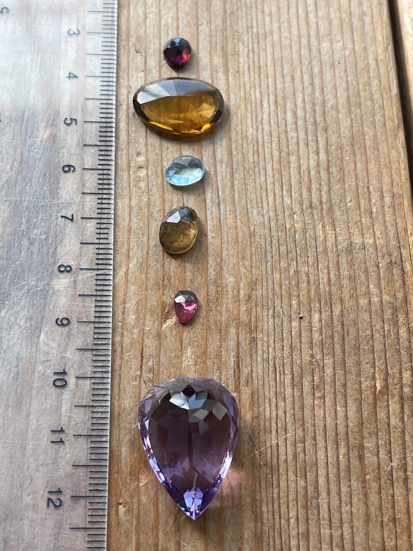 Gemstone Collection 200: Amethyst, Honey Quartz, Rainbow Tourmaline, Aquamarine (32 CT)