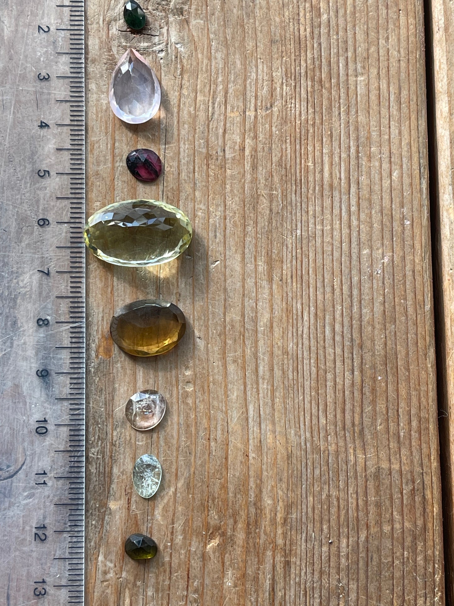 Gemstone Collection 202: Lemon Quartz, Honey Quartz, Rose Quartz, Rainbow Tourmaline (31 CT)