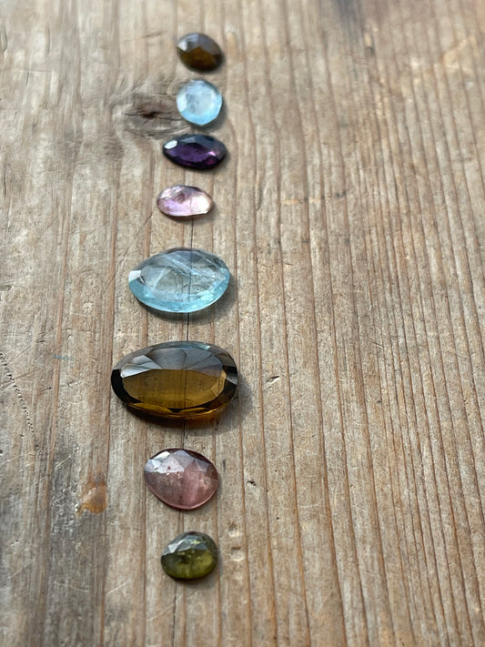 Gemstone Collection 203: Aquamarine, Honey Quartz, Rainbow Tourmaline (12 CT)