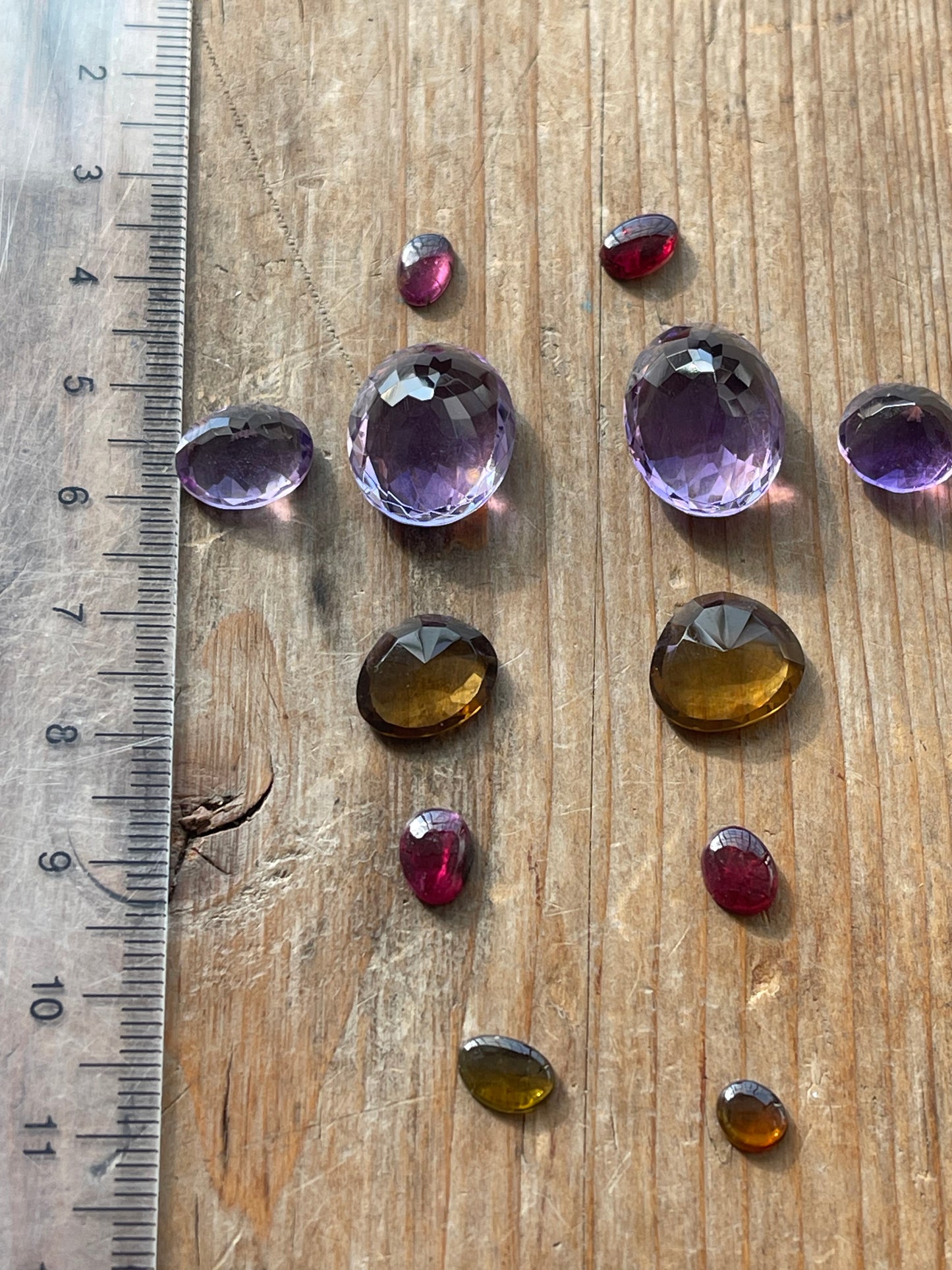 Gemstone Collection 206: Amethyst, Honey Quartz, Rainbow Tourmaline, Aquamarine (36 CT)