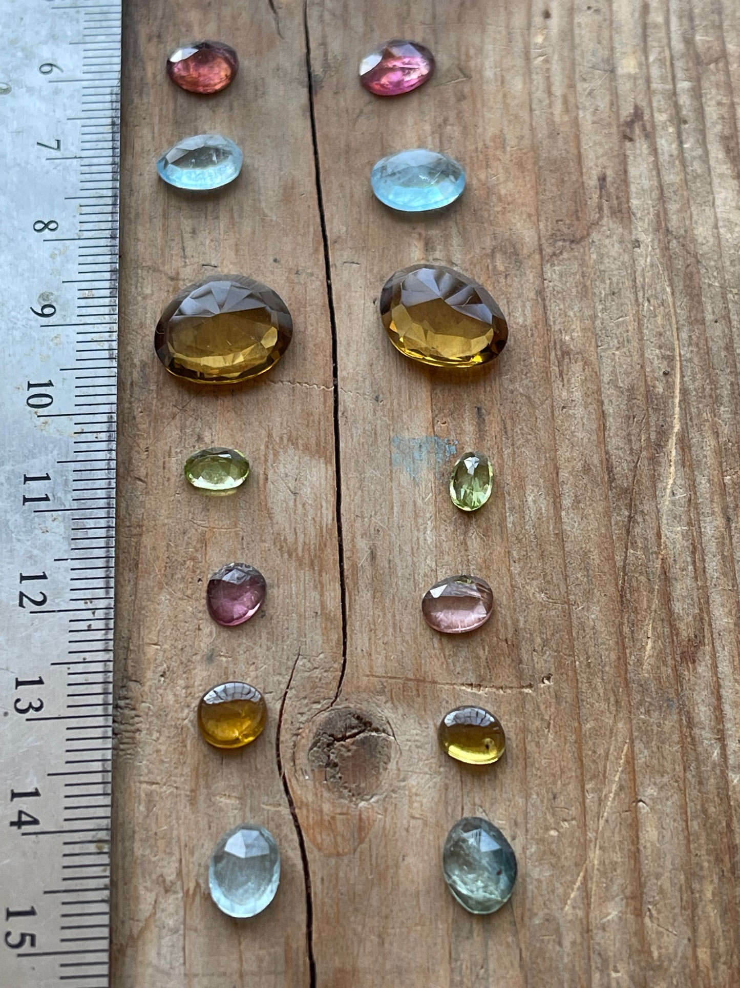 Gemstone Collection 23: Honey Quartz, Aquamarine, Rainbow Tourmaline (19CT)