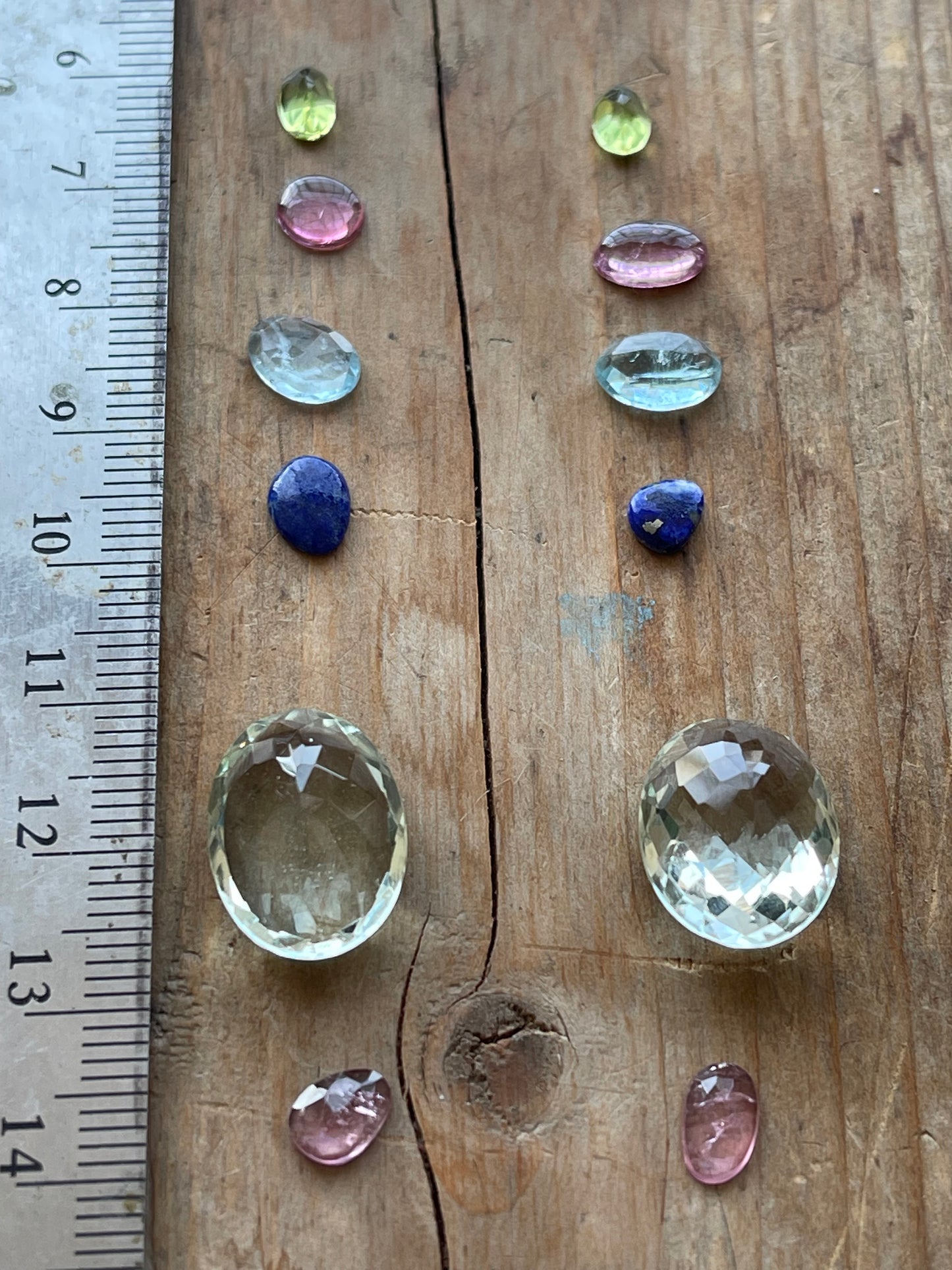 Gemstone Collection 24: Green Amethyst, Rainbow Tourmaline, Aquamarine, Lapis Lazuli (23CT)