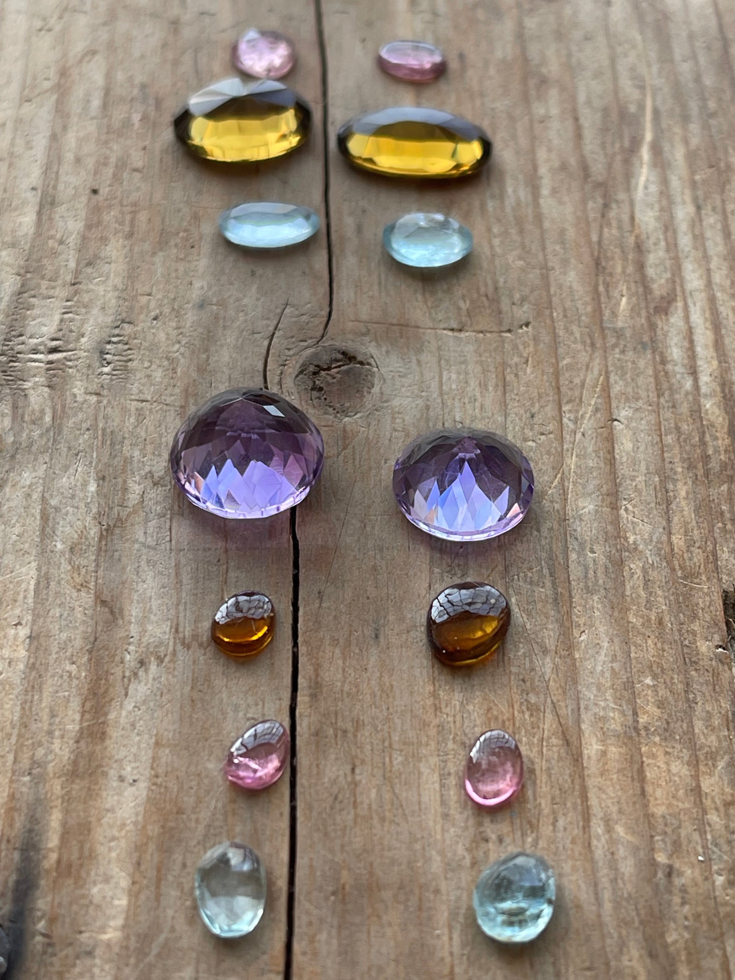 Gemstone Collection 28: Honey Quartz, Amethyst, Aquamarine, Rainbow Tourmaline (30CT)