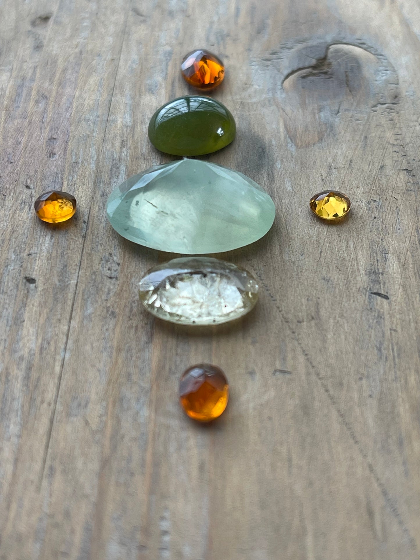 Gemstone Collection 304: Prehnite, Brandy Citrine, Scapolite, Garnet Grossular (Green) - 30CT