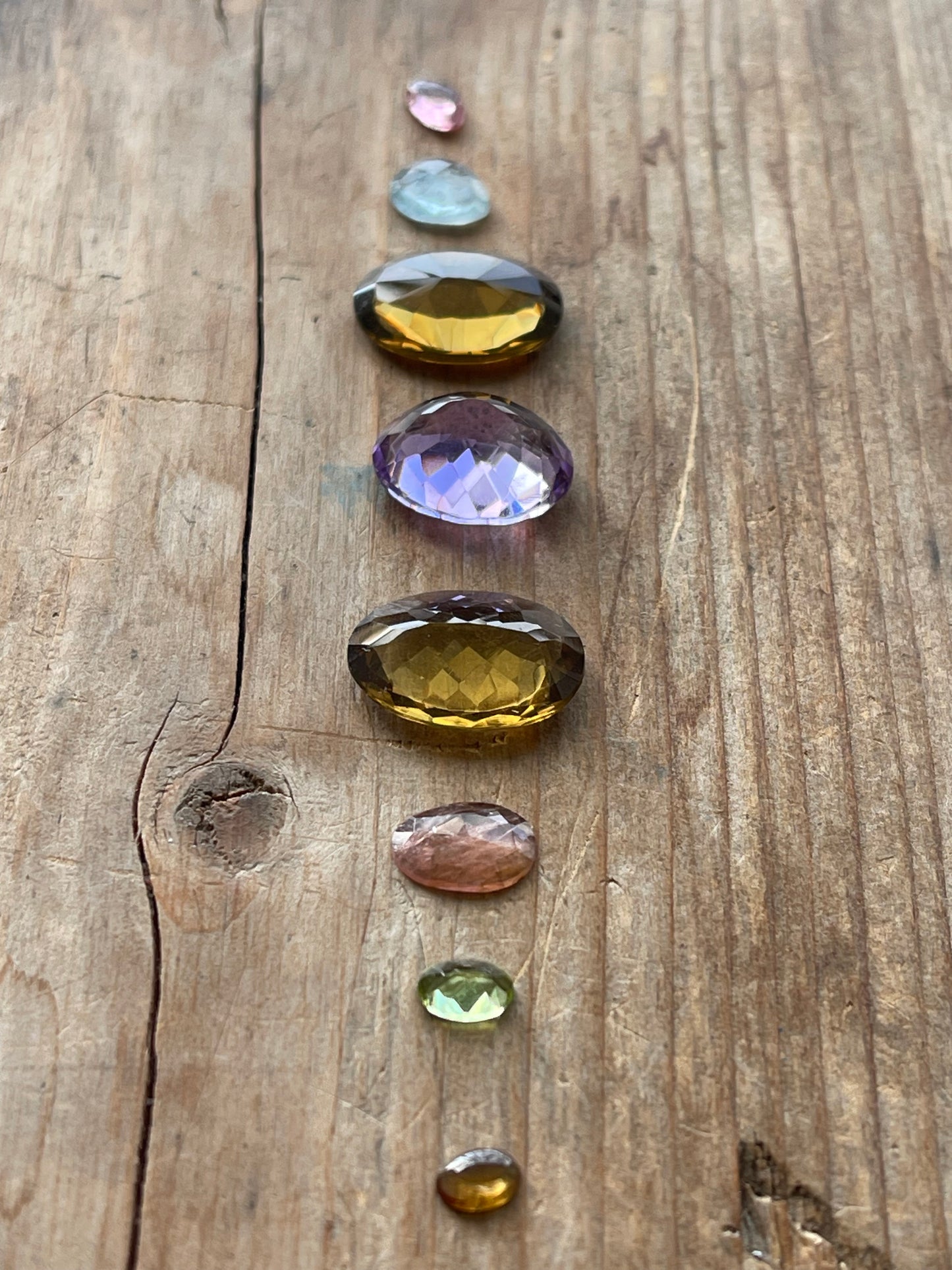 Gemstone Collection 33: Honey Quartz, Amethyst, Aquamarine, Rainbow Tourmaline (31CT)