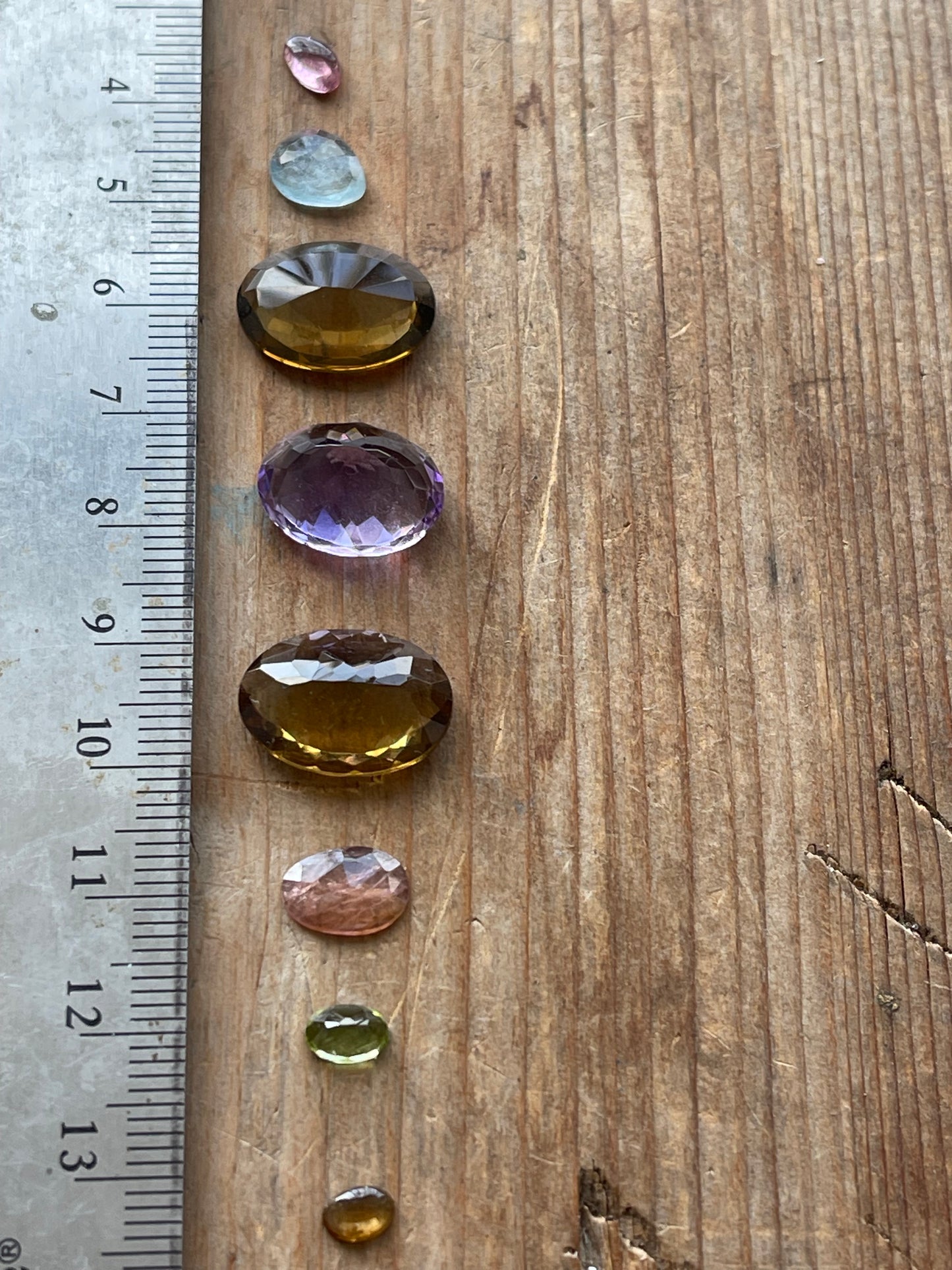 Gemstone Collection 33: Honey Quartz, Amethyst, Aquamarine, Rainbow Tourmaline (31CT)