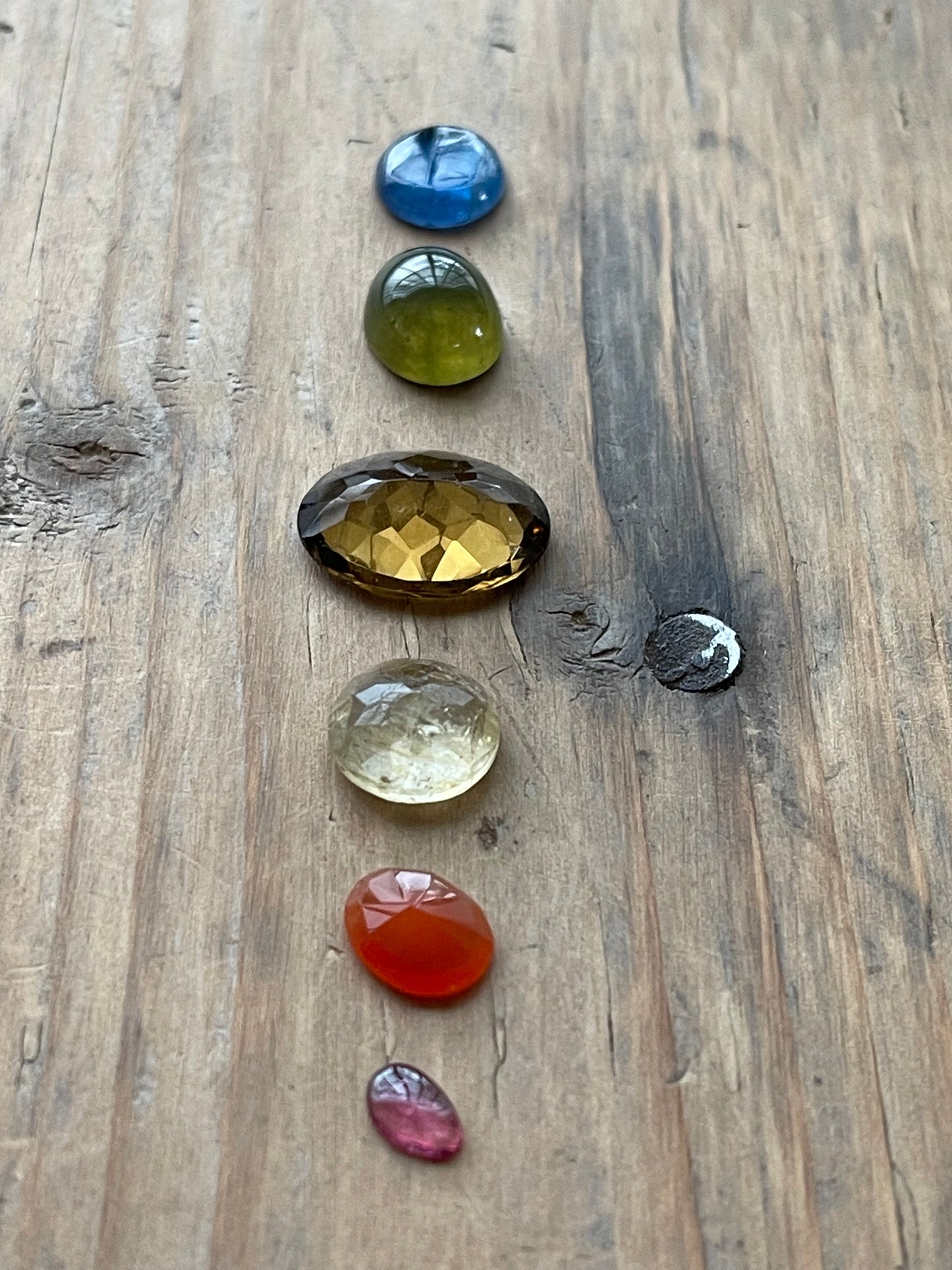 Gemstone Collection 378: Kyanite, Vesuvianite, Scapolite, Honey Quartz, Rainbow Tourmaline - 25CT