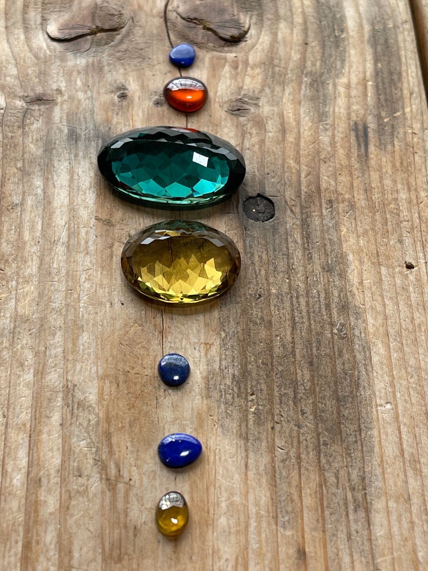Gemstone Collection 41: Fluorite, Champagne Quartz, Lapis Lazuli, Rainbow Tourmaline - 57CT