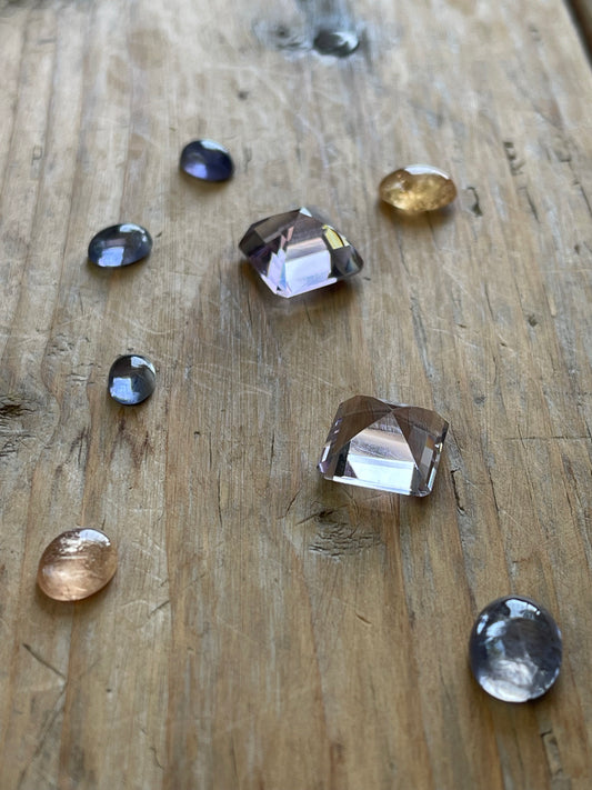 Gemstone Collection 419: Pink Amethyst, Iolite, Imperial Topaz - 28 CT