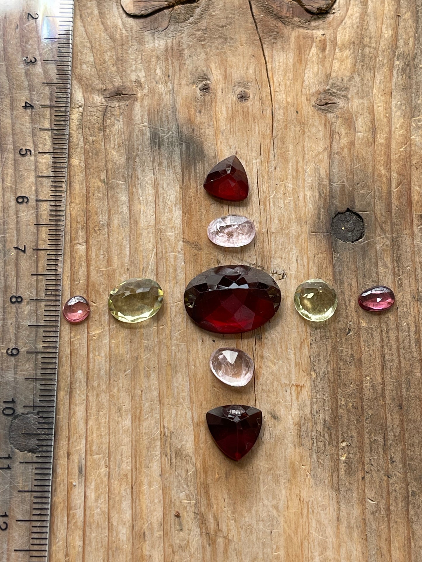 Gemstone Collection 42: Hessonite, Lemon Quartz, Rose Quartz, Rainbow Tourmaline - 29CT