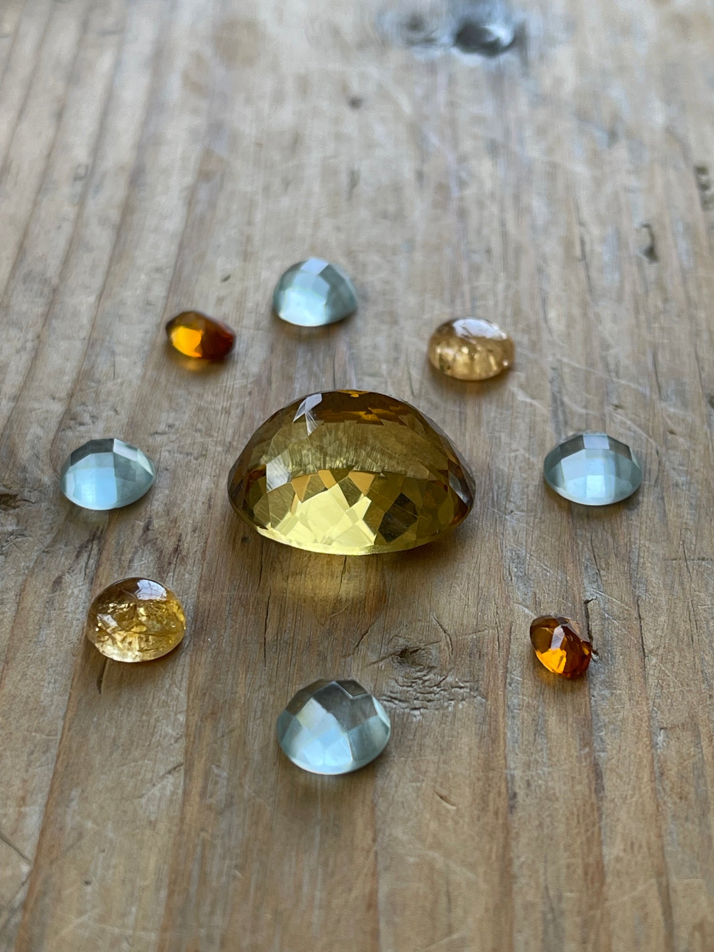 Gemstone Collection 484: Honey Quartz, Imperial Topaz, Blue Topaz, Citrine - 35 CT