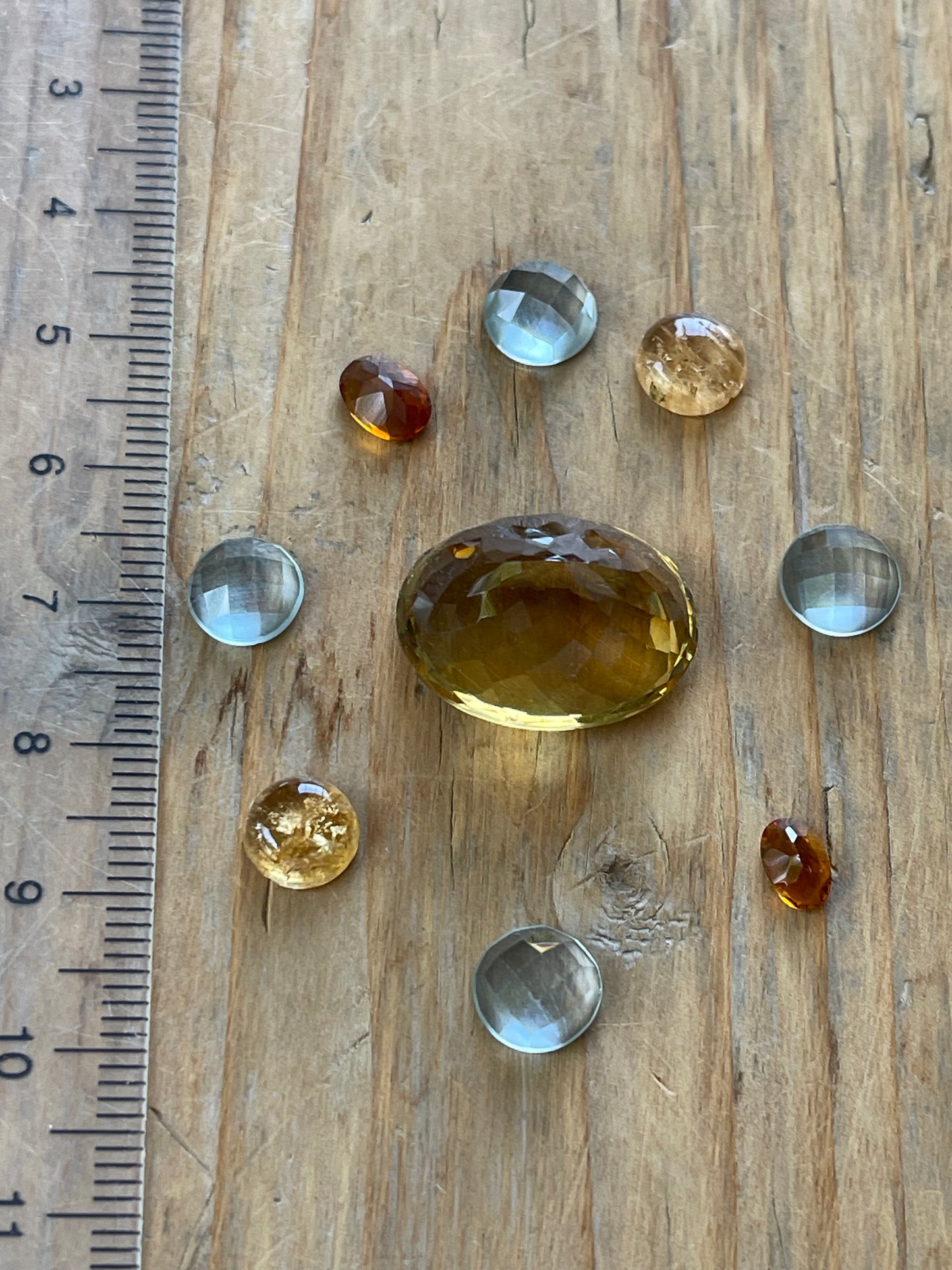 Gemstone Collection 484: Honey Quartz, Imperial Topaz, Blue Topaz, Citrine - 35 CT