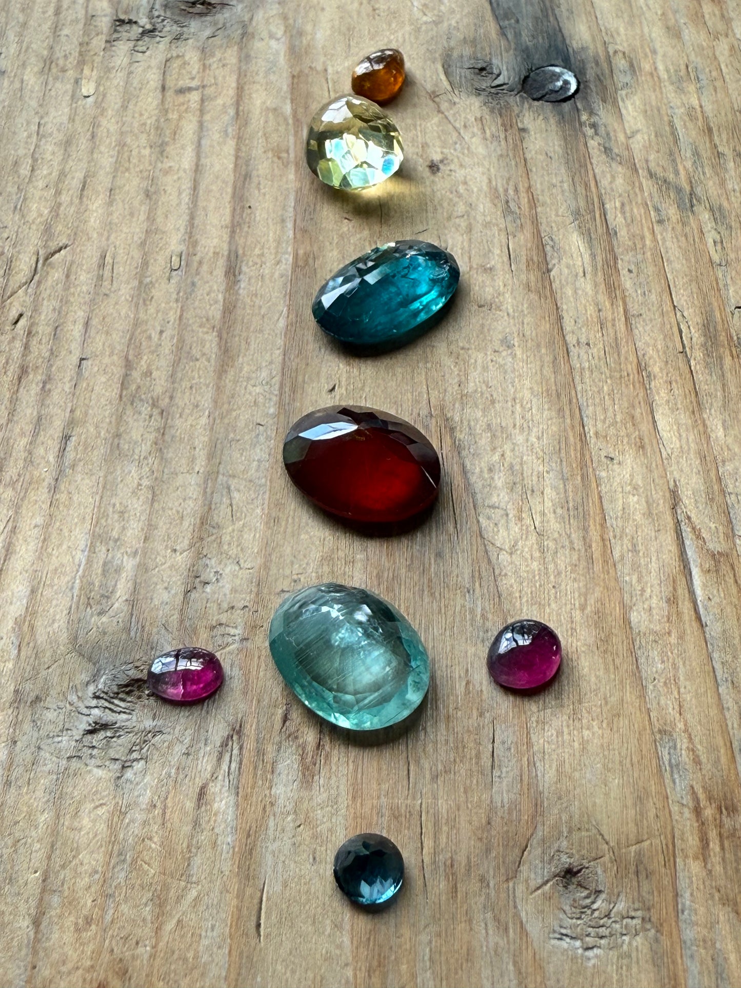 Gemstone Collection 522: Kyanite, Lemon Quartz, Rainbow Tourmaline, Hessonite - 35 CT
