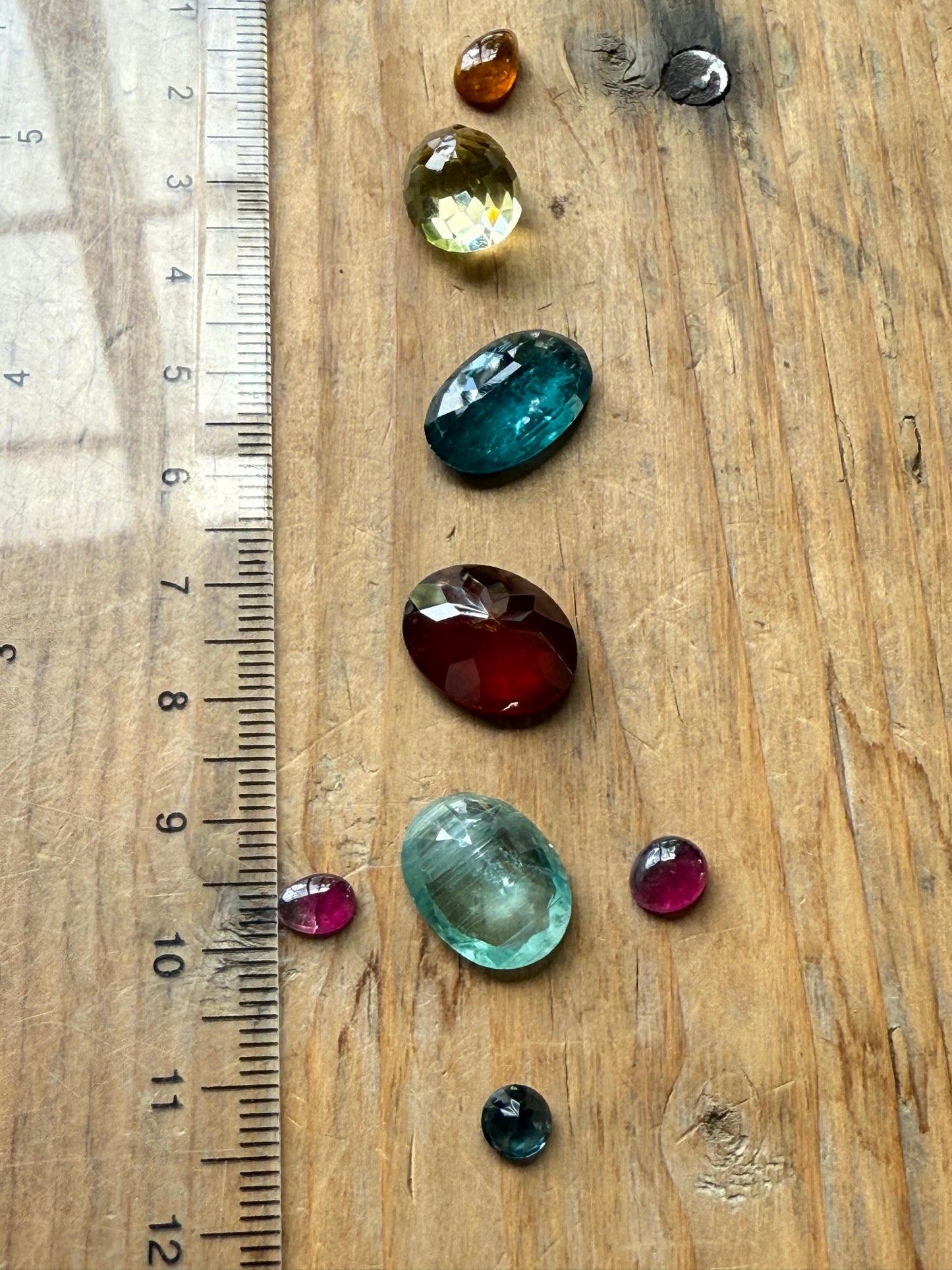 Gemstone Collection 522: Kyanite, Lemon Quartz, Rainbow Tourmaline, Hessonite - 35 CT