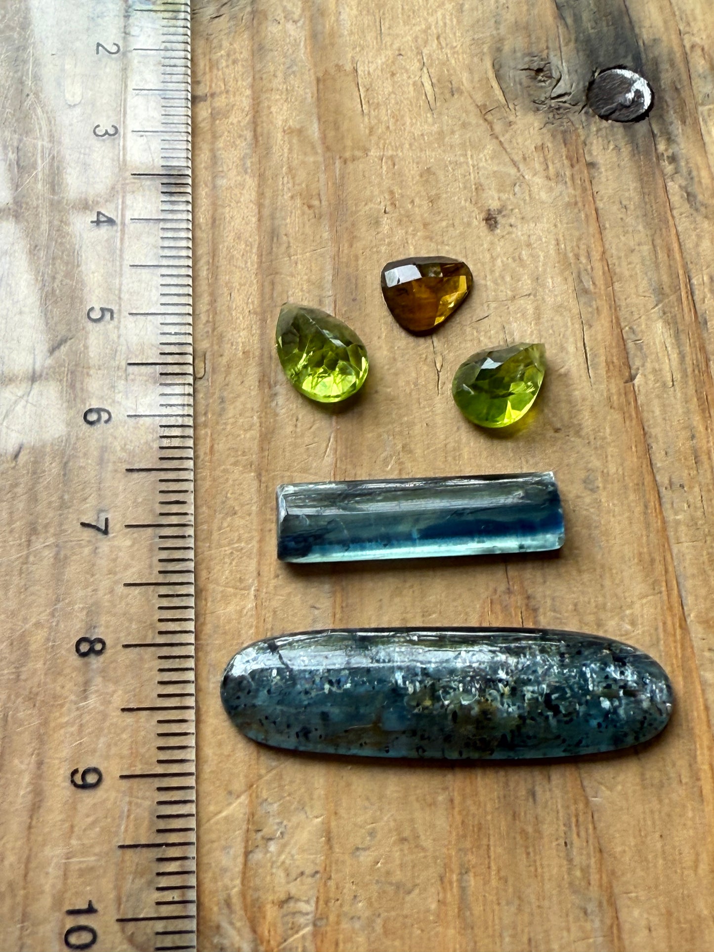 Gemstone Collection 541: Kyanite, Rainbow Tourmaline, Peridot - 30 CT