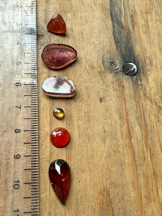 Gemstone Collection 577: Rainbow Tourmaline, Citrine, Hessonite, Sunstone - 16 CT