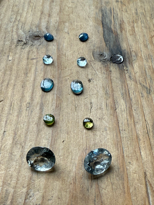 Gemstone Collection 586: Milky Aquamarine Faceted, Kyanite, Blue Sapphire, Rainbow Tourmaline, Aquamarine - 12 CT