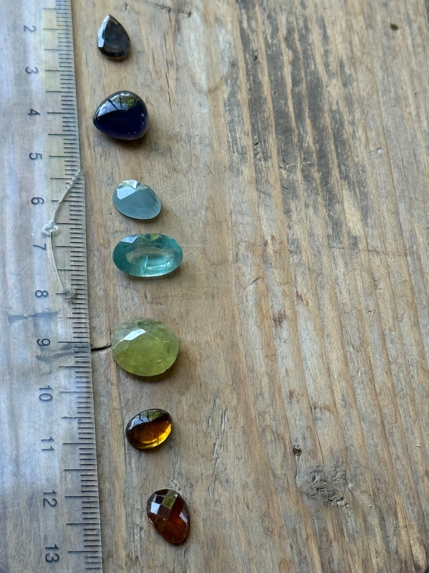 Gemstone Collection 595: Garnet, Aquamarine, Kyanite, Iolite, Imperial Sapphire, Rainbow Tourmaline, Citrine - 20 CT