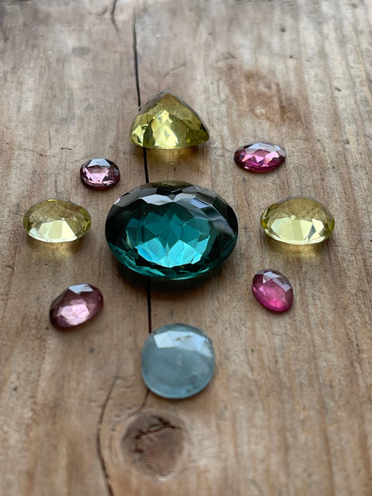 Gemstone Collection 03: Fluorite, Lemon Quartz, Rainbow Tourmaline, Aquamarine - 28CT