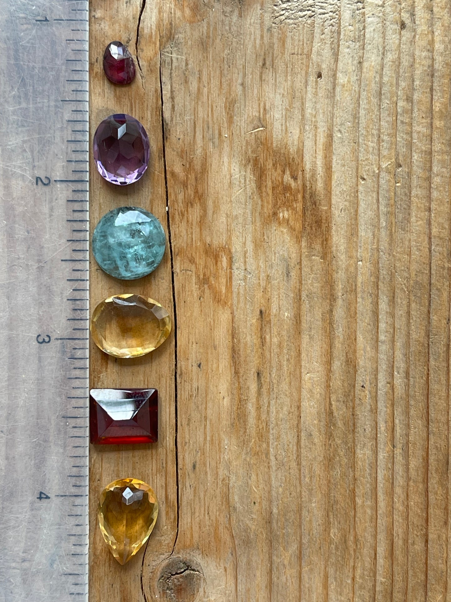 Gemstone Collection 57: Amethyst, Speckled Agate, Rainbow Tourmaline, Green Amethyst - 23CT