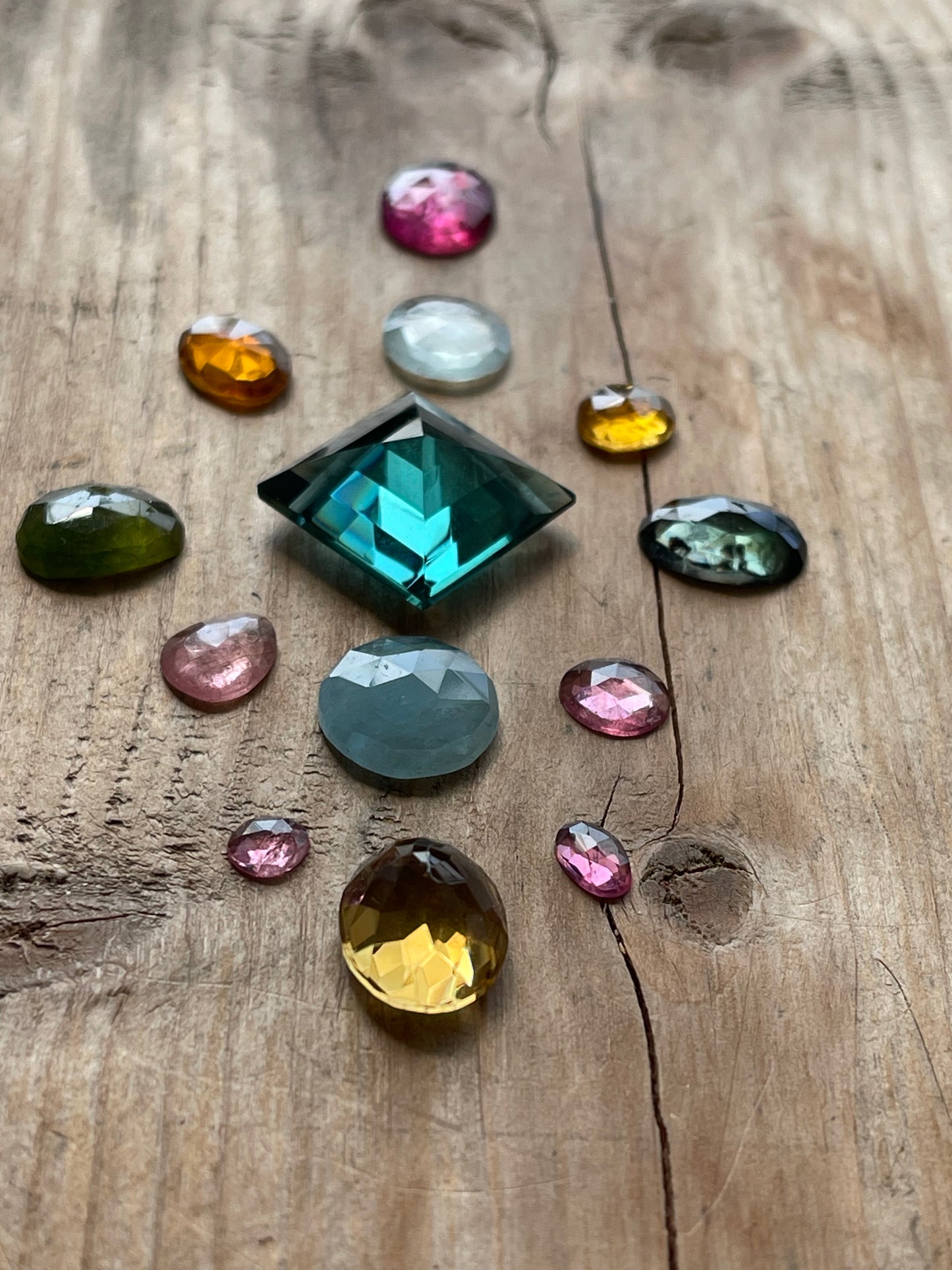 Gemstone Collection 72: Aquamarine, Rainbow Tourmaline, Fluorite, Citrine - 40CT