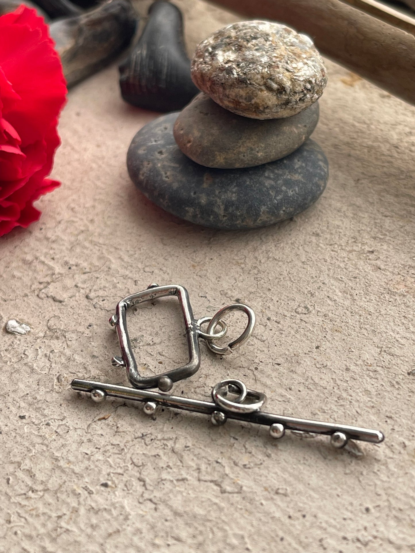 Component 279 - Sterling Silver Toggle with Granulation