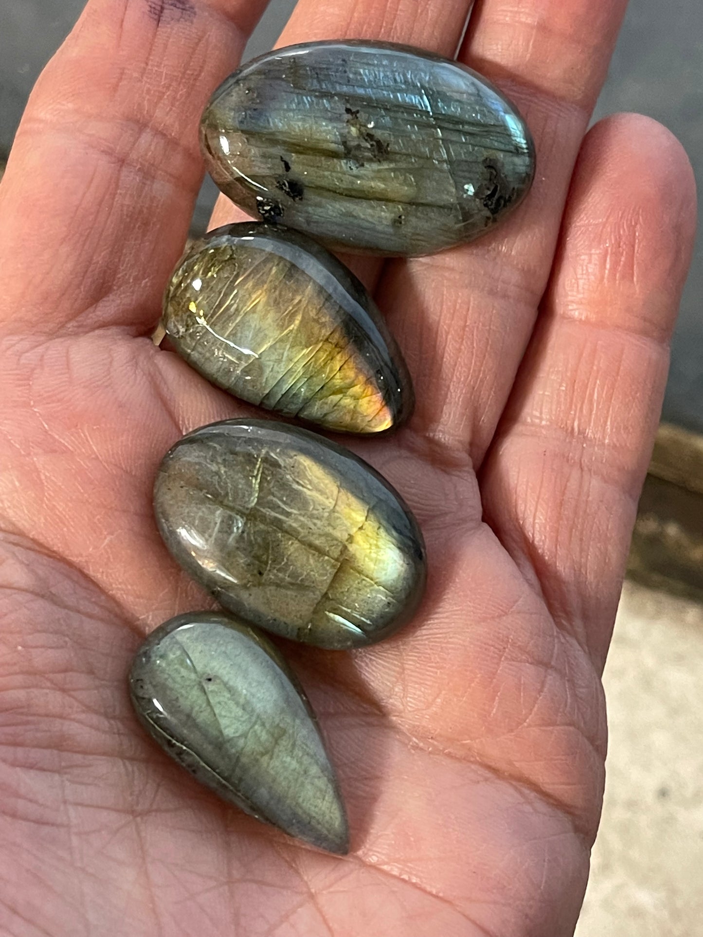 Set of 4 Labradorites (F00443)