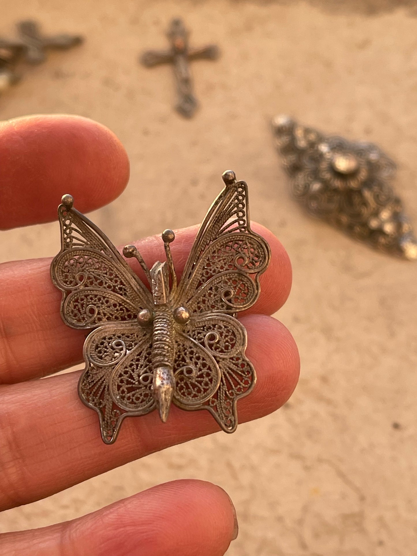 Victorian Era Marcasite Butterfly Pin