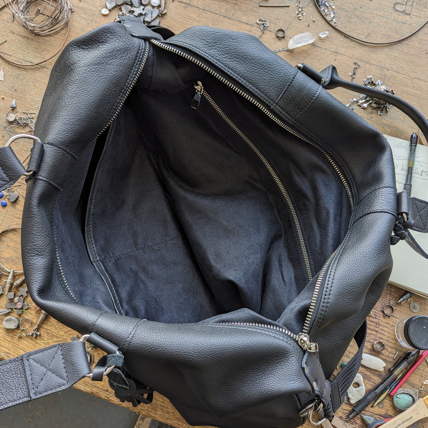 Leather Nomadic Duffle Bag - Urban Black (L00001)